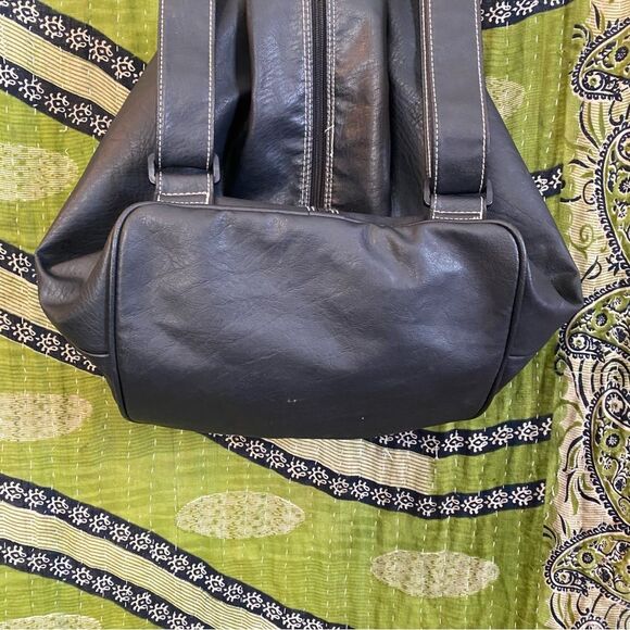 Vintage Black Fahrenheight by Christian Dior Faux Leather Backpack - Picture 9 of 16